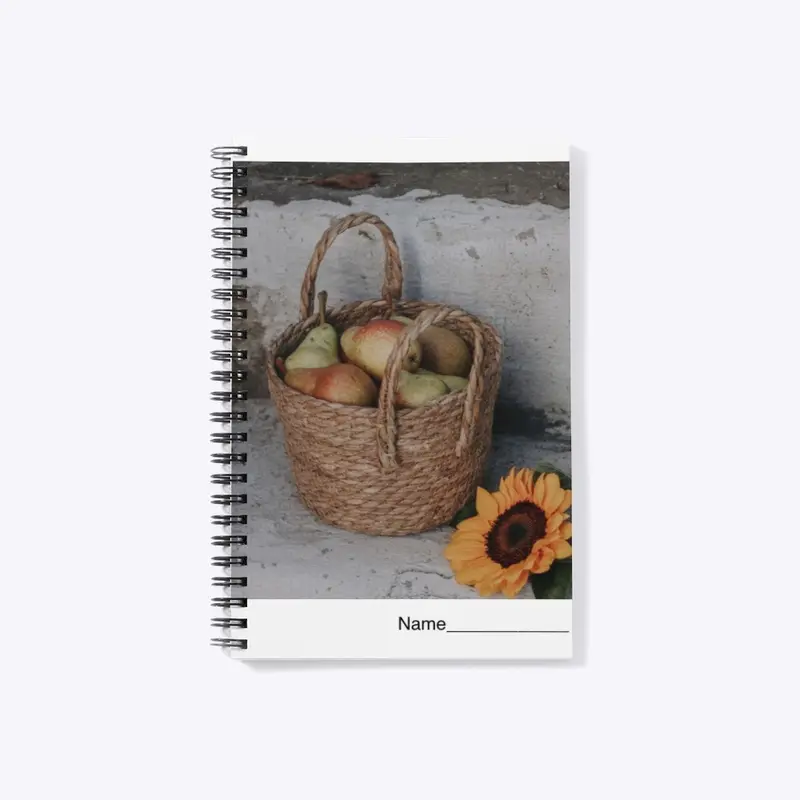 Basket of apples notebook